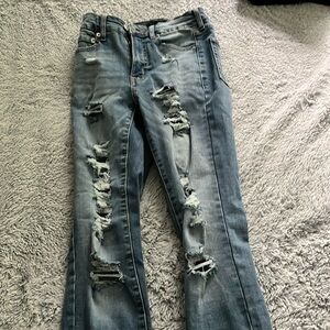 Aeropostale super high rise ripped jeggings in a size 00 short